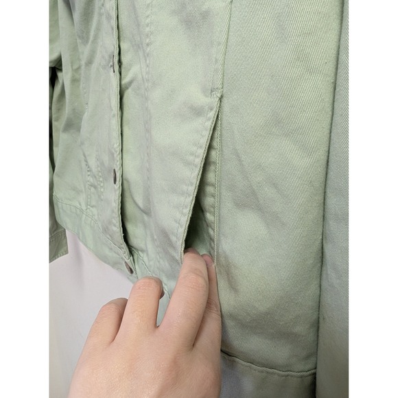 Vintage Bill Blass Denim Jacket Mint Green Pastel Soft Girl 100% Cotton XL - Picture 3 of 11